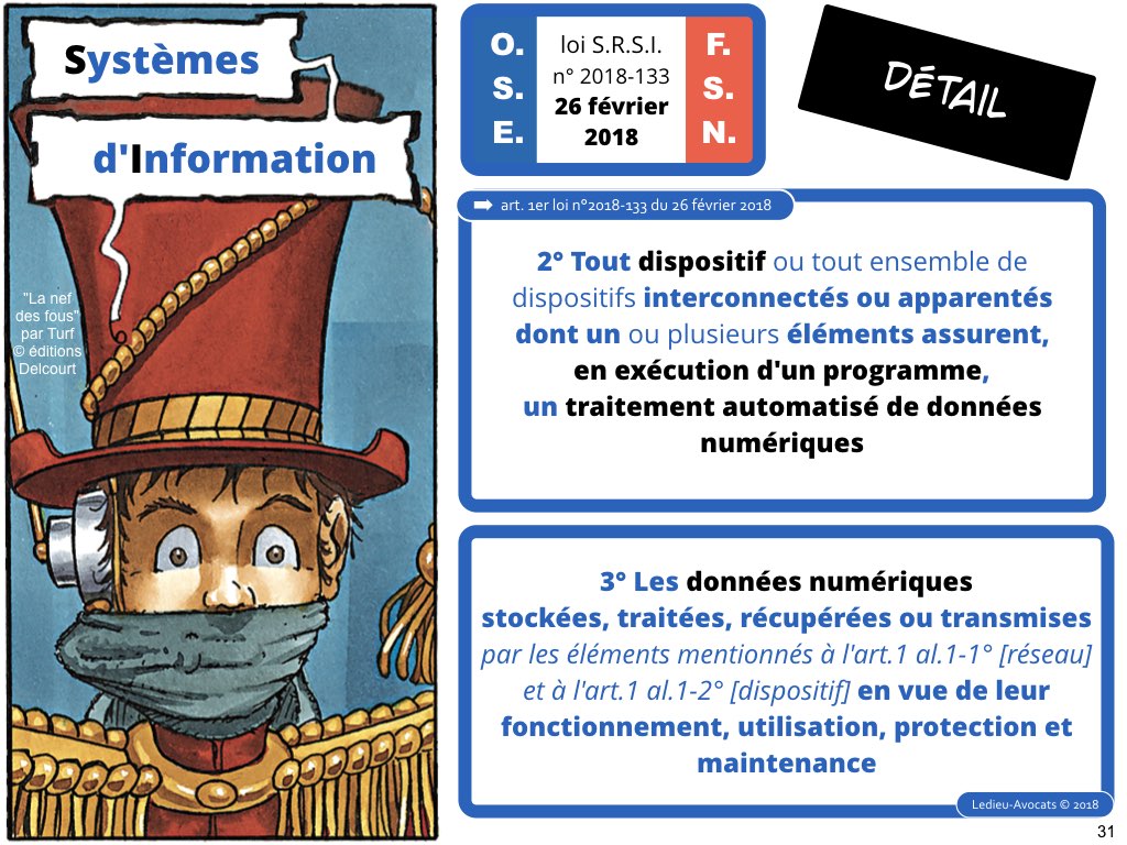 SRSI #1 securite des systemes dinformation-Operateurs de Service Essentiel 26 fevrier 2018-Directive NIS [© Ledieu-avocats] cyber-securite blockchain algorithme machine learning logiciel SaaS .031