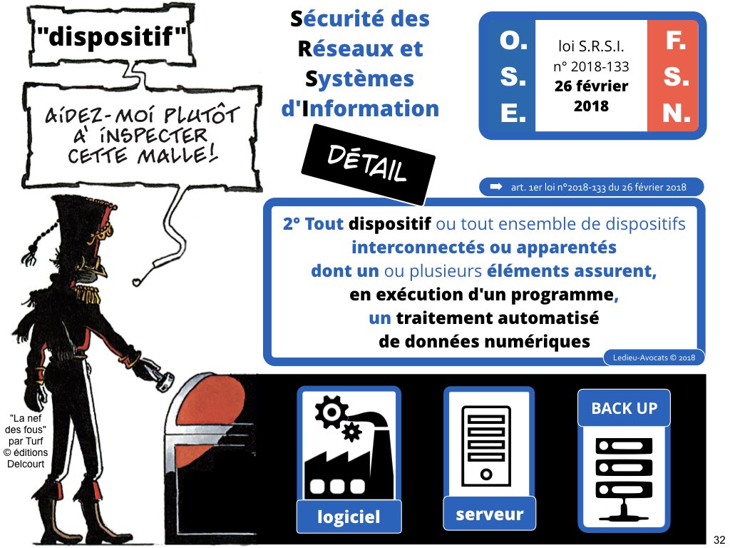 SRSI #1 securite des systemes dinformation-Operateurs de Service Essentiel 26 fevrier 2018-Directive NIS [© Ledieu-avocats] cyber-securite blockchain algorithme machine learning logiciel SaaS .032