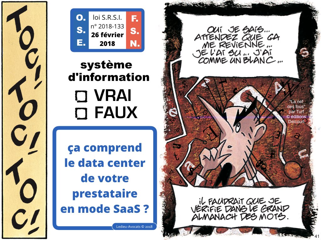 SRSI #1 securite des systemes dinformation-Operateurs de Service Essentiel 26 fevrier 2018-Directive NIS [© Ledieu-avocats] cyber-securite blockchain algorithme machine learning logiciel SaaS .041