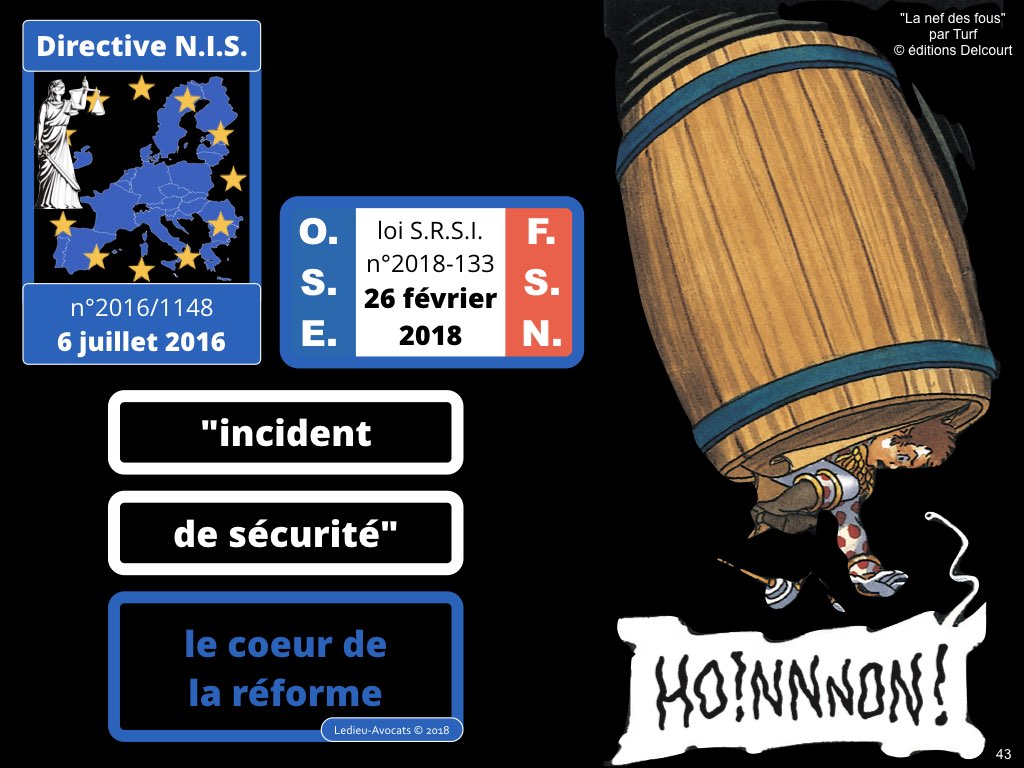 SRSI #1 securite des systemes dinformation-Operateurs de Service Essentiel 26 fevrier 2018-Directive NIS [© Ledieu-avocats] cyber-securite blockchain algorithme machine learning logiciel SaaS .043