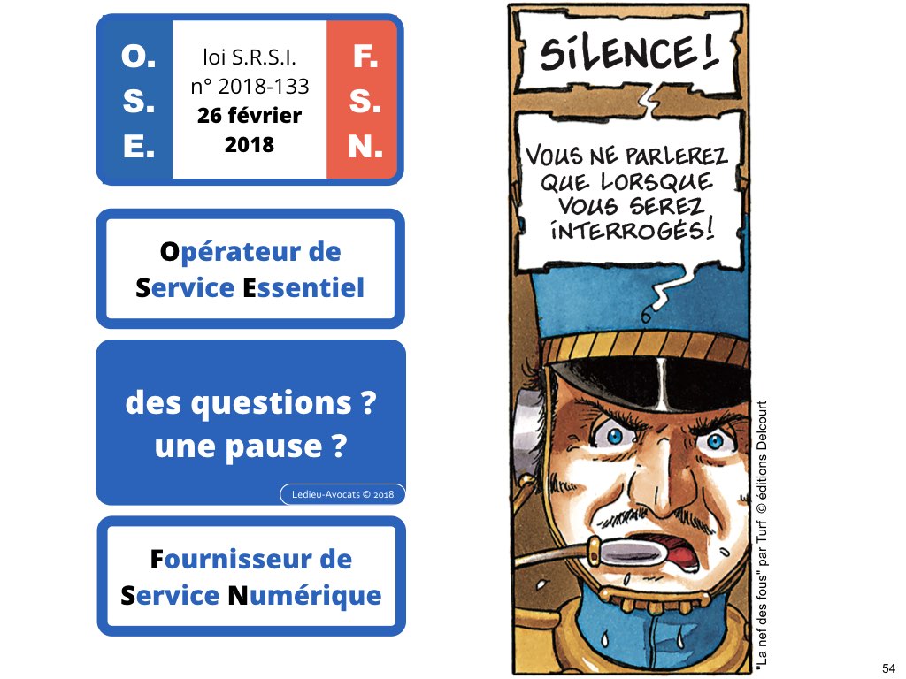 SRSI #1 securite des systemes dinformation-Operateurs de Service Essentiel 26 fevrier 2018-Directive NIS [© Ledieu-avocats] cyber-securite blockchain algorithme machine learning logiciel SaaS .054