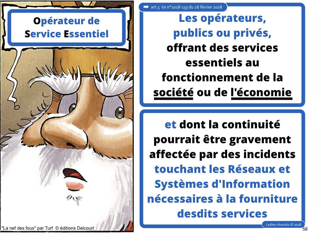 SRSI #1 securite des systemes dinformation-Operateurs de Service Essentiel 26 fevrier 2018-Directive NIS [© Ledieu-avocats] cyber-securite blockchain algorithme machine learning logiciel SaaS .058