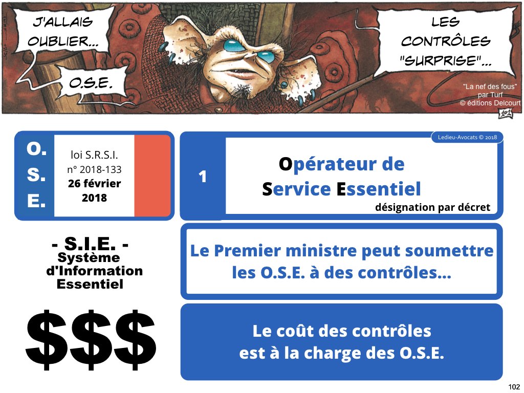 SRSI #1 securite des systemes dinformation-Operateurs de Service Essentiel 26 fevrier 2018-Directive NIS [© Ledieu-avocats] cyber-securite blockchain algorithme machine learning logiciel SaaS .102