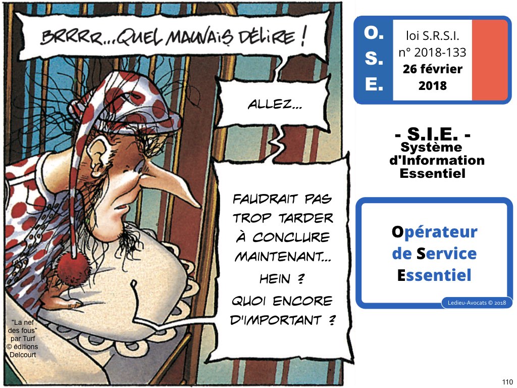 SRSI #1 securite des systemes dinformation-Operateurs de Service Essentiel 26 fevrier 2018-Directive NIS [© Ledieu-avocats] cyber-securite blockchain algorithme machine learning logiciel SaaS .110
