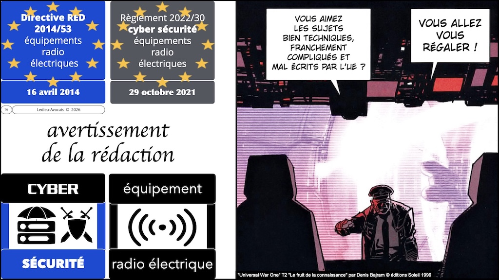Liste des épisodes Directive RED sur la cyber-sécurité des équipements radio-électriques