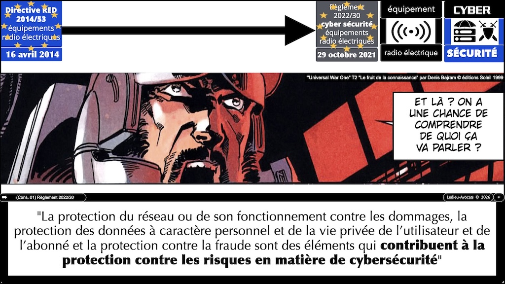 #724 Directive RED et Règlement cybersécurité 2022:30 équipements radioélectriques épisode #04 © Ledieu-Avocats 27-12-2025.004
