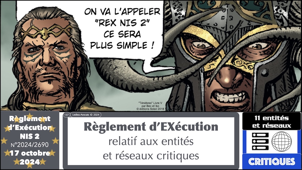 ation cybersécurité Europe ReX NIS2 (Règlement d’exécution UE 2024/2690 du 17 octobre 2024 établissant des règles relatives à l’application de la directive (UE) 2022/2555 pour ce qui est des exigences techniques et méthodologiques...