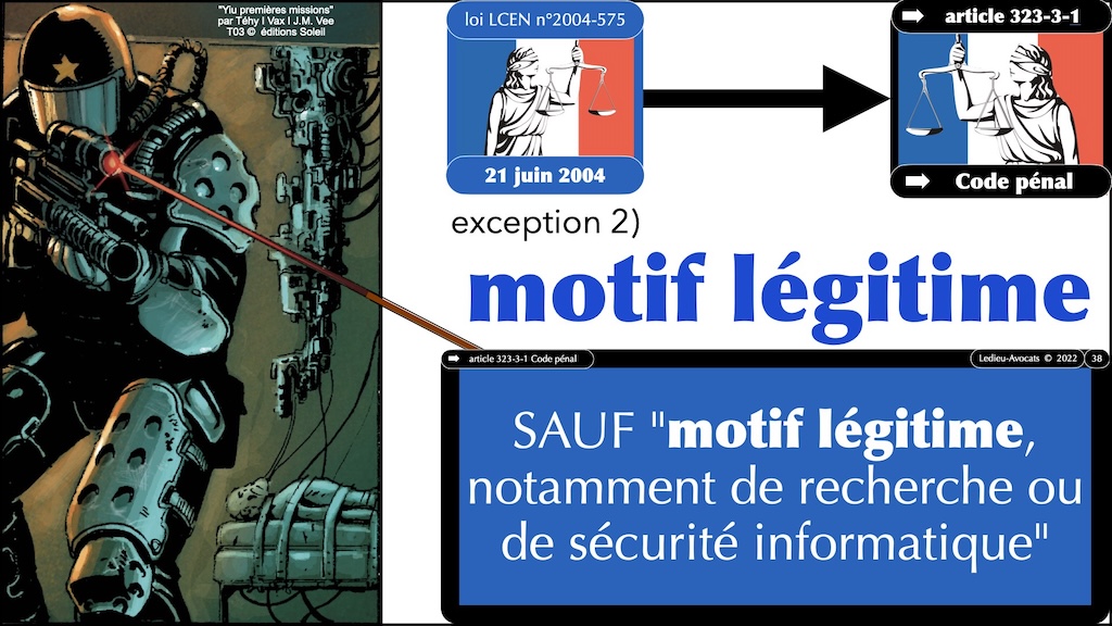 #621 cyber-offensive cyber-défensive ? Qu'est-ce qui est légal en France ? CLUSIF 28 mars 2025 © Ledieu-Avocats.038