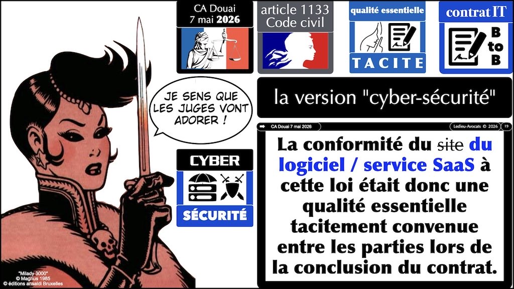 #749 les qualités essentielles tacites JURISPRUDENCE CA Douai 7 mai 2026 © Ledieu-Avocats 29-05-2026.019