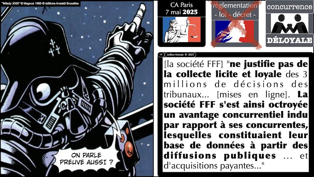 concurrence déloyale et non- respect d'une règlementation JURISPRUDENCE CA Paris 7 mai 2025 © Ledieu-Avocats