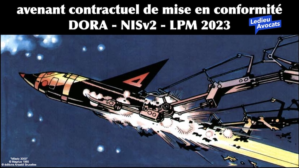 Mise en conformité contractuelle DORA NISv2 LPM 2023 - nos services technique et droit du numérique © Ledieu-Avocats 30-09-2023