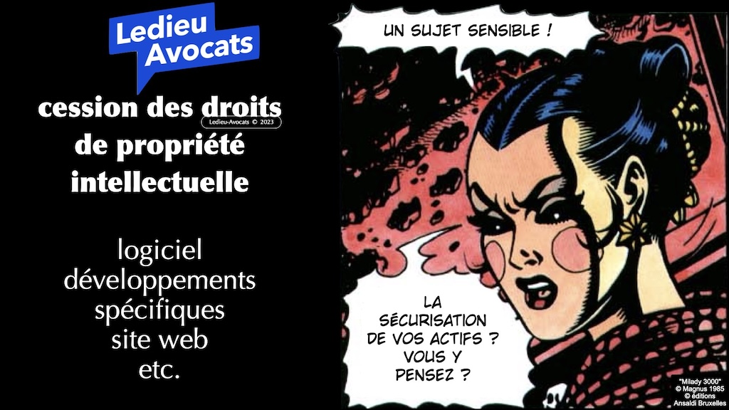 Cession des droits de propriété intellectuelle - nos services technique et droit du numérique © Ledieu-Avocats 30-09-2023